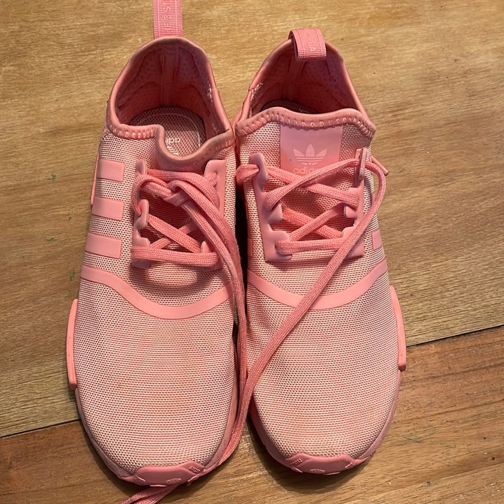 Soft pink Adidas running shoes!